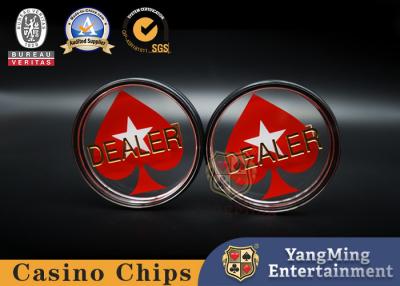 Chine Haute carte rouge acrylique transparente Texas Hold de code de bouton de marchand de découpage de coeur ils jeu professionnel autour du positionnement à vendre