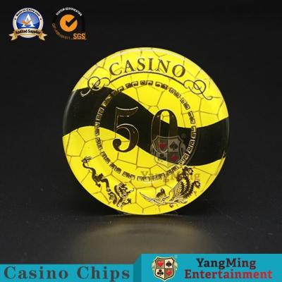 China Acryl-Crystal Plastic Poker Chips Mesh Dragon Phoenix Bronzing zu verkaufen