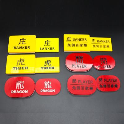 Chine L'impression recto-verso en plastique acrylique favorable à l'environnement Chinese&English gravant le code plaque le revendeur à vendre