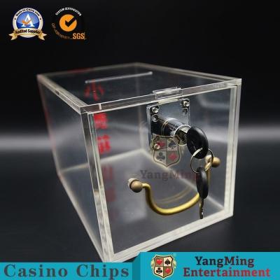 Cina Le banconote acriliche trasparenti dei soldi degli accessori del gioco del casinò forniscono di punta la scatola in vendita