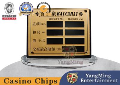 China Industrial-Grade Semi-Transparent Acrylic Screen Printing Baccarat Table Betting Limited Red Card for sale