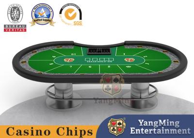 China Oval Metal Disc Texas Fireproof Board Game Poker Table BV Certification for sale