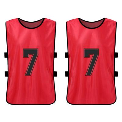 China Shirts & Tops Sports Basketball Football Training Numbered Football Bibs Sport Training Vest for sale