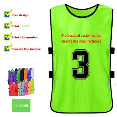 China Shirts & Tops Wholesale Custom Watermark Football Training Bibs Free Sport Training Vest for sale