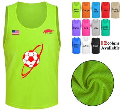 China Shirts & Tops Wholesale 100% Polyester Running Vest Soccer Uniform Training Vest For Team Or Club for sale