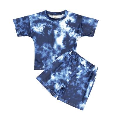 China Anti-Shrink Custom Baby Kids Girls Clothing Set Tie Dye 2 Pieces Clothing Set For Kids for sale