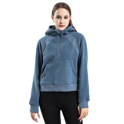 China Huayida Breathable Drop Shipping Hoodies High Quality Women's Sports Hoodies Fitness Women Sweatshirt for sale