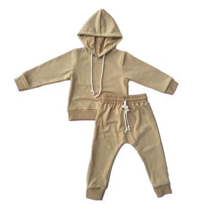 China Autumn Winter Tracksuits Hoodie Sweatshirts Anti-wrinkle Hydraulics Kids Sports Drawstring Joggers Casual Pants Set for sale