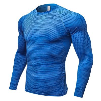 China Compressed Huayida Drop Shipping New Arrived Men Sport Wear Long Sleeve Gym T-Shirt for sale