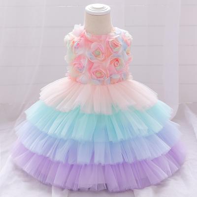 China Anti-wrinkle Kids Girls Formal Dress Girl Princess Dress Flower Birthday Wedding Dress for sale