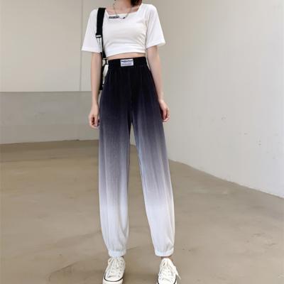 China Anti-wrinkle hydraulics designed for casual young girls with loose straps dyed casual sweatpants pants for sale