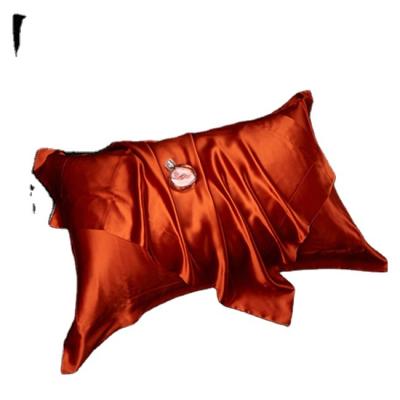 China Mulberry 100 silk solid color double-sided cool pillowcase anti-static pillowcase silk pillowcase manufacturers for sale