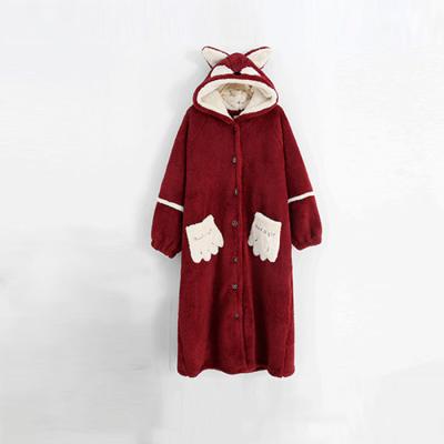 China Cheap Wholesale Hot Autumn Winter Bathrobe from Amazon Selling Viable Warm Fleece Winter Bathrobe for sale