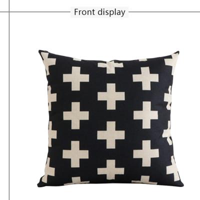 China Geometric Line Home Pillow Anti Dust Mite Pillow Case Comfortable Linen Cushion Pillow Cover Support Customization Sofa for sale