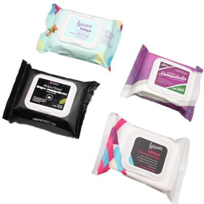 China Custom Gsm Logo Oem Wet Tissues Cleansing Face Wipes Private Label Makeup Wet Tissues Cleansing Wipes Soft Customized Packaging for sale