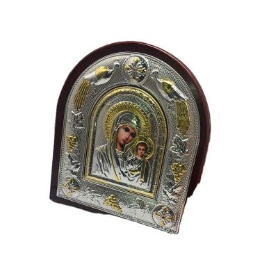 China Hotel and Resort Jesus Maria Peacock Frame Metal Religious Explosive Ornaments Stainless Steel Religious Ornament for sale