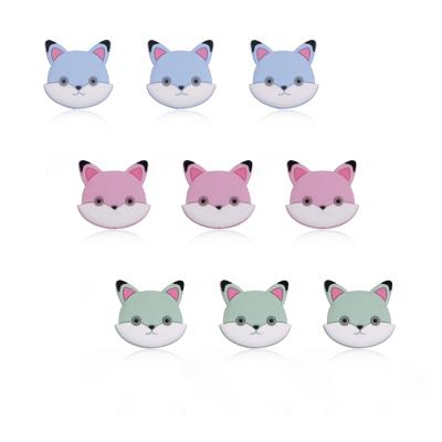 China 100% Non-Toxic Wholesale Food Grade BPA Free Food Grade Jewelry Fox Silicone Animal Beads for sale