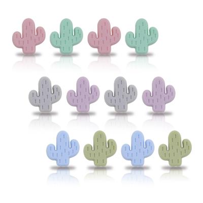 China 100% Food Grade Non-Toxic Customized Baby Toys Silicone Food Grade Shape Pearl Chew Cactus Animal Beads for sale