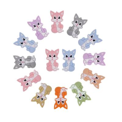 China 100% Non-Toxic Wholesale Food Grade BPA Free Food Grade Jewelry Fox Silicone Animal Beads for sale