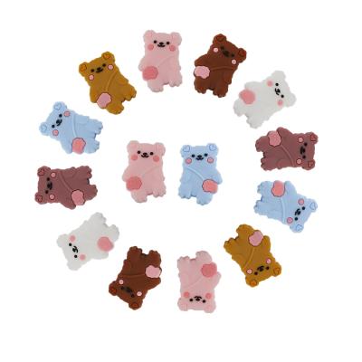 China 100% 2021 Hot Selling DIY Food Grade Stylish Chewable Necklace BPA Free Chewable Beads Non-Toxic Cute Beads Cute Push Bear Shape Pacifier Beads for sale