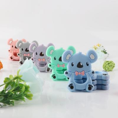 China 100% Food Grade 2022 BPA Free Custom Silicone Koala Baby Rattle Non-Toxic Dummy Teether for sale