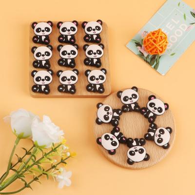 China Wholesale Soft Food Grade Silicone Kovict BPA Free Teeth Bead Panda Baby Silicone Chewable Beads for sale