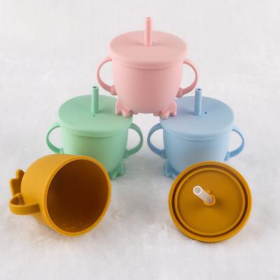 China Wholesale BPA Free Kovict Toddler Bottles Custom Baby Straw Cup BPA Free Silicone Food Grade Baby Bottle Feeding Straw Cup for sale