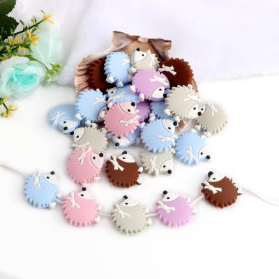 China Wholesale New Arrival BPA Free Soft Loose Food Grade Silicone Hedgehog Loose Beads Teether Non-Toxic Silicone Beads for sale