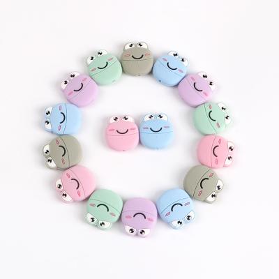 China Wholesale Soft Food Grade BPA Free DIY Cute Frog Shaped Silicone Animal Beads Great For Baby Sensory Teething for sale