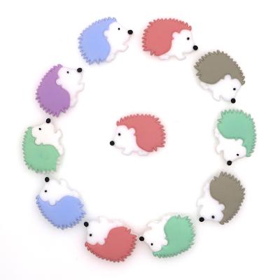 China New Design Kovict Soft Silicone Teether Baby Toys Hedgehog Soft Teeth With Silicone Beads Pacifier Clip Baby Silicone Beads for sale