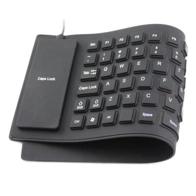 China Ultra Thin 85 Key Silicone Foldable Keyboard Wired Programmable Keyboard Mute Factory For Notebook Office General for sale