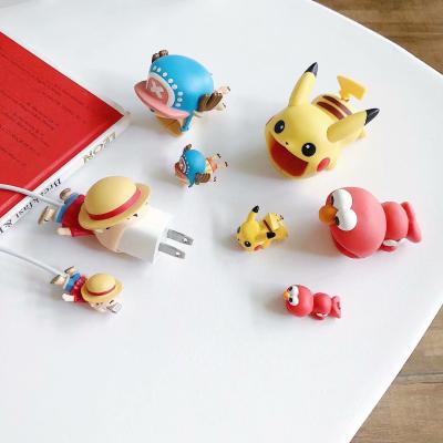 China 2020 PVC Phone Charger Wires Cover USB Cable Protector For Iphone Animal Bite Meowth Eevee for sale