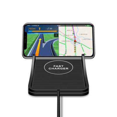 China Anti Slip In-car Qi Standard Fast Charging Wireless Charger 10w Mobile Phone Pad In Home And Car Phone Pad for sale