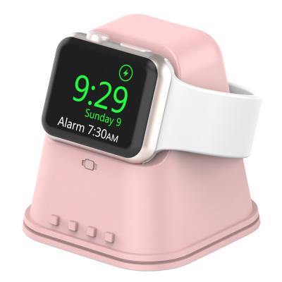 China PORTABLE cheap stand for apple watch 5/4/3/2 nightstand clock OEM colorful charging stand with rosh standard for sale