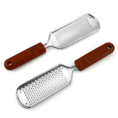 China Durable Foot Scrubber Stainless Steel Skin Removers Hard Pedicure Rasp Wet and Dry Feet for sale