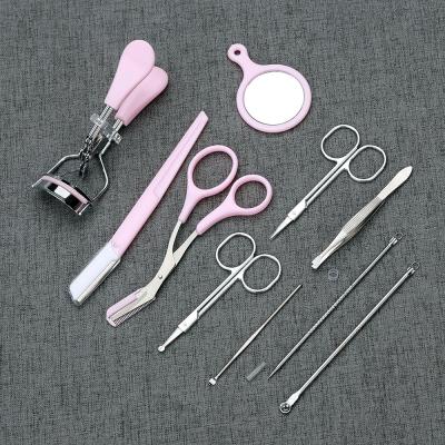 China Professional Eyebrow Amazon Stainless Steel Tweezers Set Eyebrow Tweezers Kit for sale