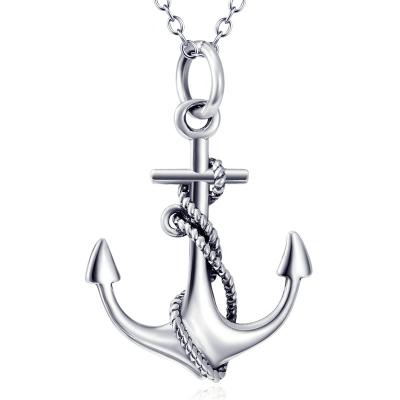 China Spot Wholesale 925 Sterling Silver Anchor Necklace Personalized CLASSIC Jewelry for sale