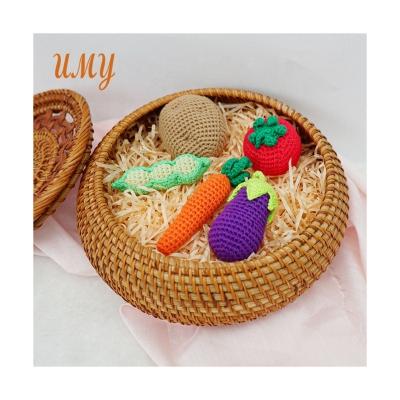 China Food Grade/Eco Friendly Hakeln Handgemacht Fruit Vegetable Plush Toy Mini Handmade Amigurumi Crochet Toys for sale