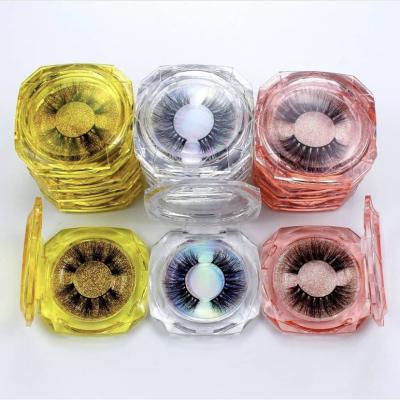 China Mink Lashes Cruelty Free 6d Mink Eyelashes Material False Eyelashes With Top Box Packaging for sale