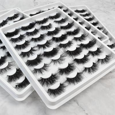 China Real 25MM Faux Mink Lashes Best Quality Faux Mink Fur Eyelashes Wholesale Private Label Custom Eyelash Material for sale