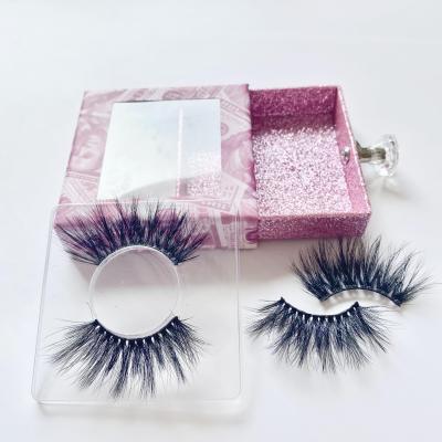 China 2021 Newest Design 25mm Material Faux Logo Vendor Customized Boxes Strip Copy Mink Silk Lashes Private Label Fluffy Whips for sale