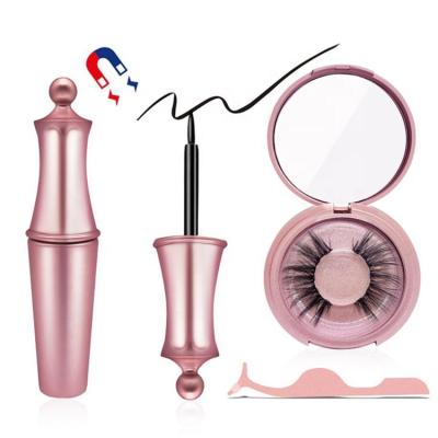 China Soft Strip With Eyeliner Mink Eye Lashes Extension Vendor Customized Boxes 3D 5D 6D 8D Private Label False Magnetic Eyelashes for sale