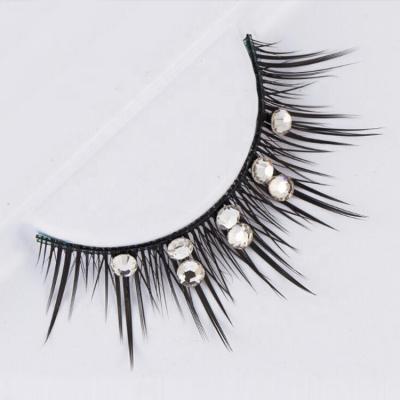 China Delicate Customize Handmade Shiny Dramatic False Lash Extension DIY Diamond Rhinestone Decorative Full Strip Eye Lashes Boxes Eyelash for sale