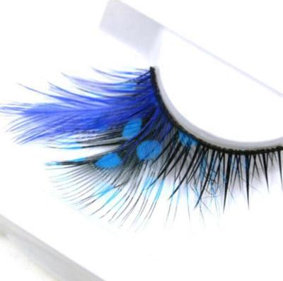 China Holiday Party Decorative Colorful Feather Lash Fan 25MM 30MM 3D 8D 9D 10D 20D Premade Eyelash Sensitive Dramatic False Eye Extensions for sale