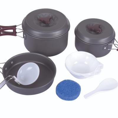 China Bulin BL200-C2 Foldable Outdoor Tableware Raising Camping Cookware Set 4 in 1 Picnic 2-3 Preson Camping Cooking Set for sale