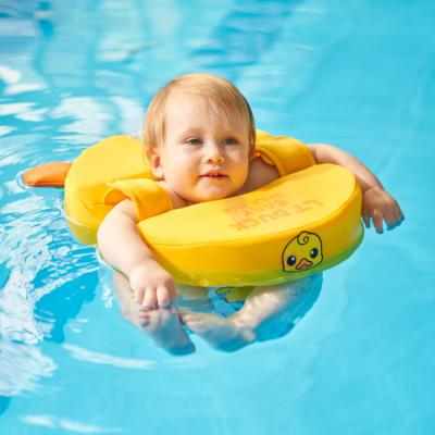 China Baby Learn Swimming Products Customized Inflatable Baby Pool Float Ring Tube Yellow for sale