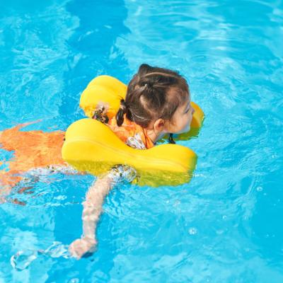 China Baby learn swimming products 2023 new design baby arm swim float ring ahic yellow for sale