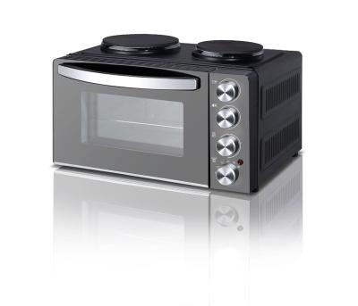 China 28 Liter Kitchen Appliances Oven With Two Hotplates For Commercial Portable Electric Cooking for sale