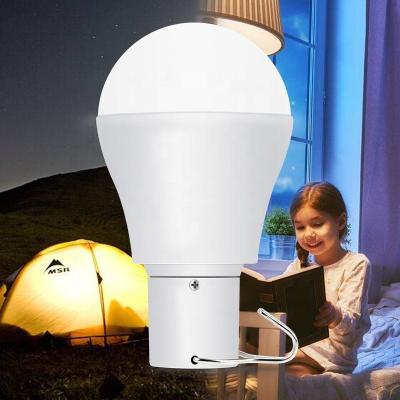 China OUTDOOR Solar Light Outdoor Portable Solar Powered Lamp LED Lamp Outdoor LED Bulb 15W Camping LED Garden Rechargeable Hanging Light Bulb for sale