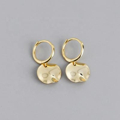 China S925 Sterling Silver European And American romantic earrings accessories around irregular disc face earring earrings women for sale